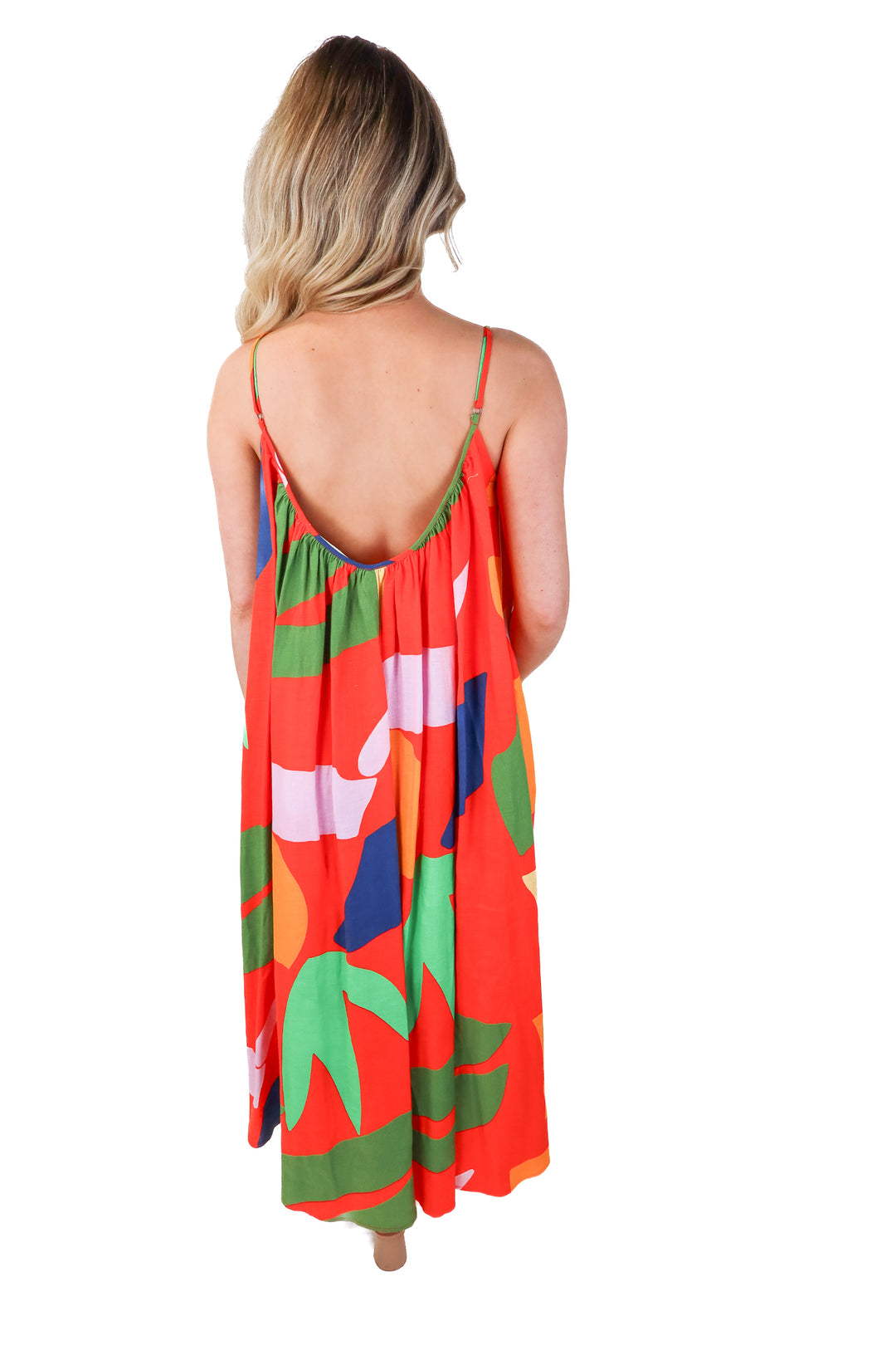 mara hoffman swim abstract maxi dress (xs)