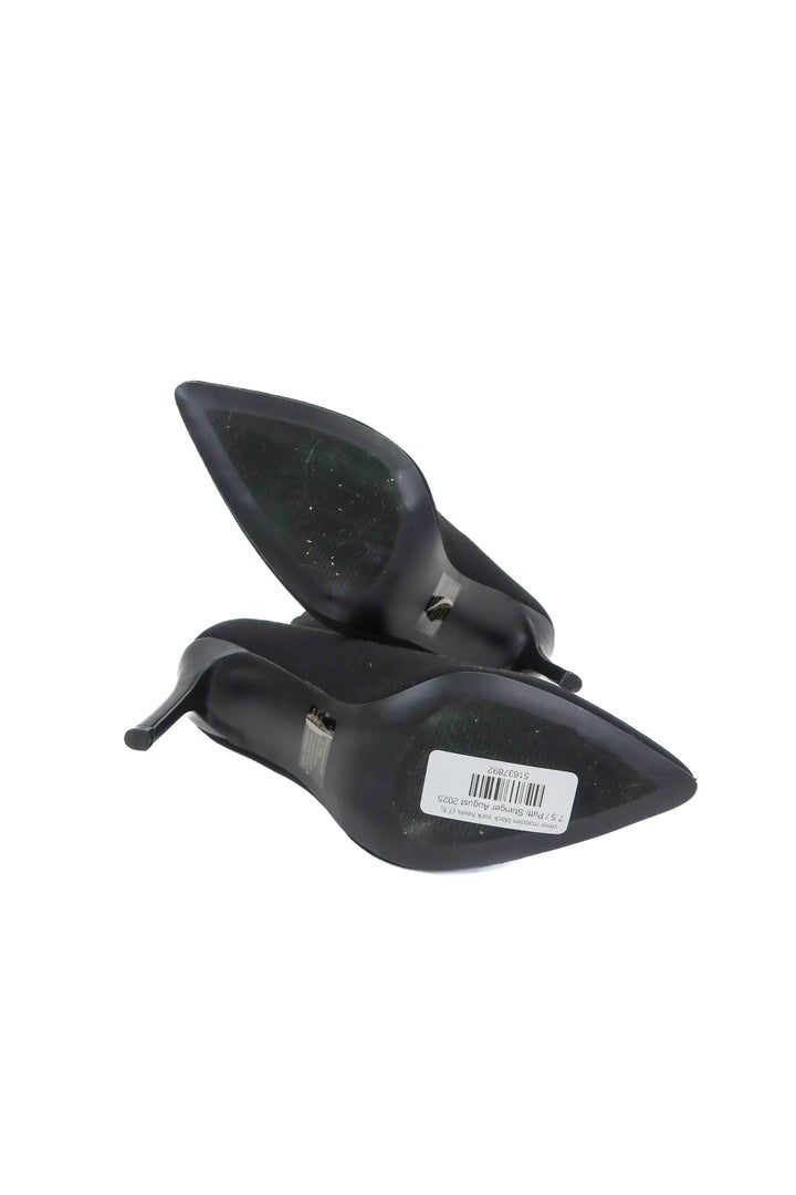 steve madden black sock heels (7.5)