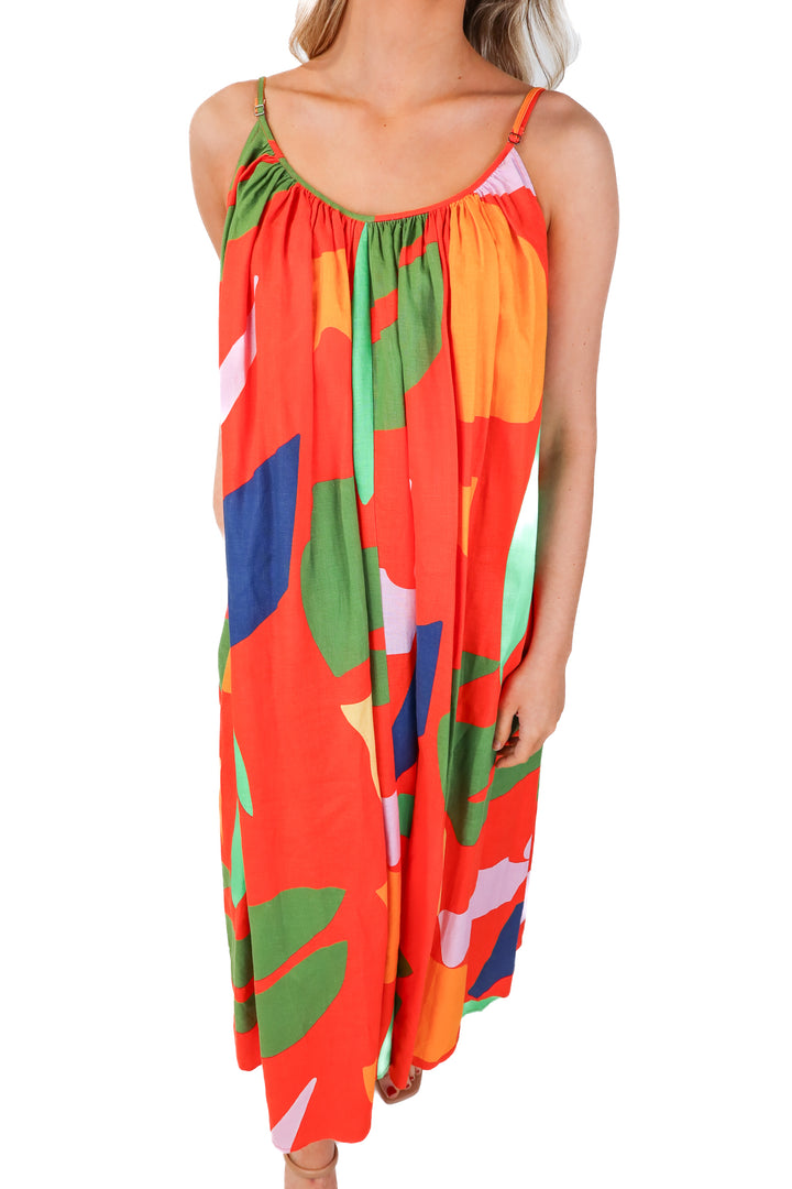 mara hoffman swim abstract maxi dress (xs)
