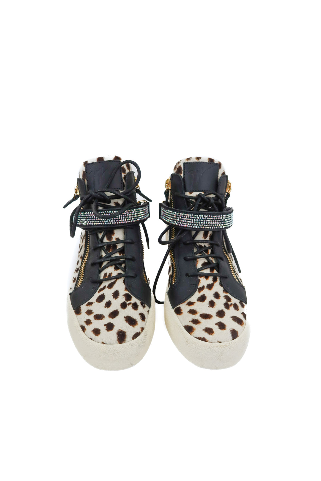 Giuseppe Zanotti Leopard Print Pony Hair Sneakers (41/ US 10-11)