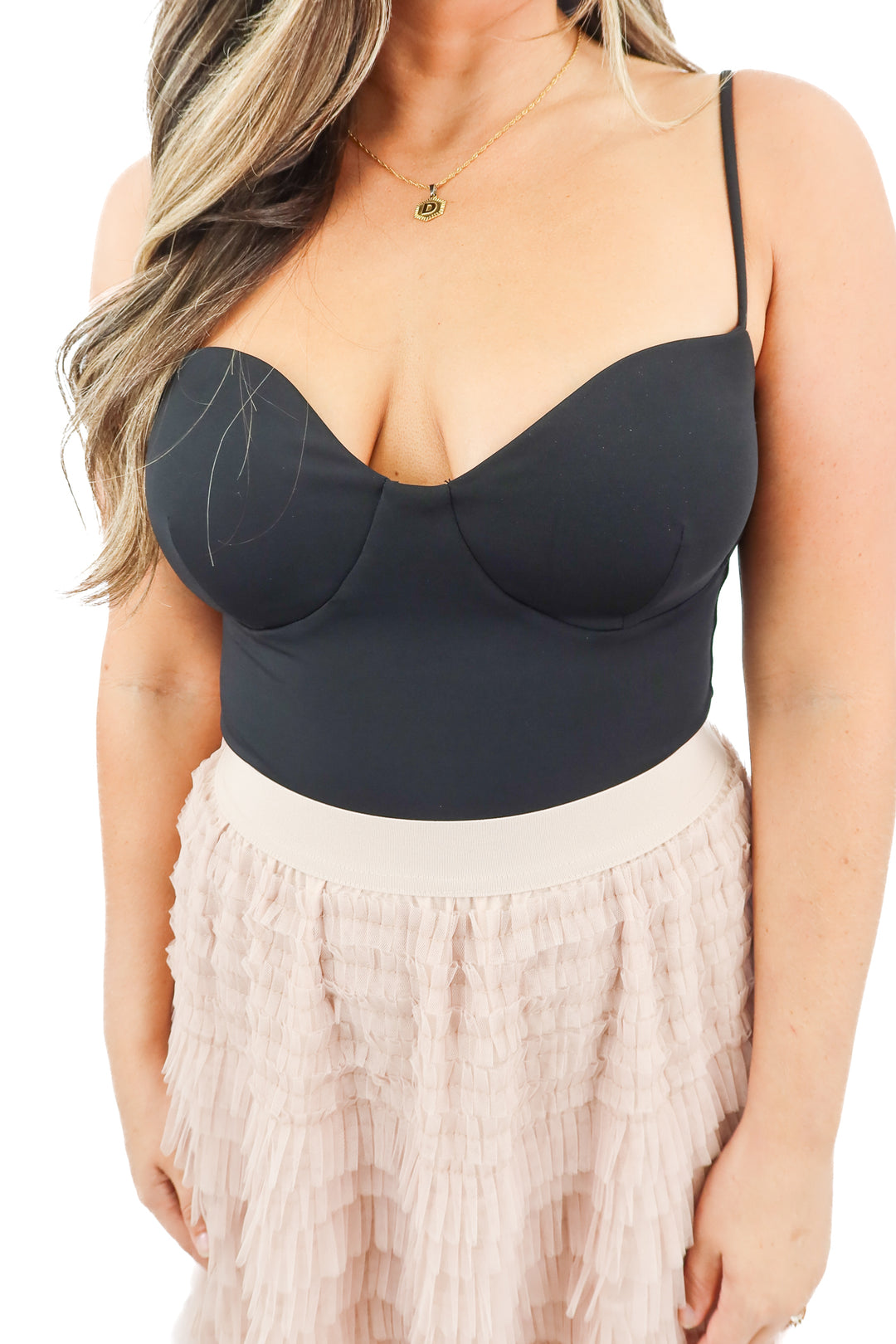 express body contour black bodysuit (m)