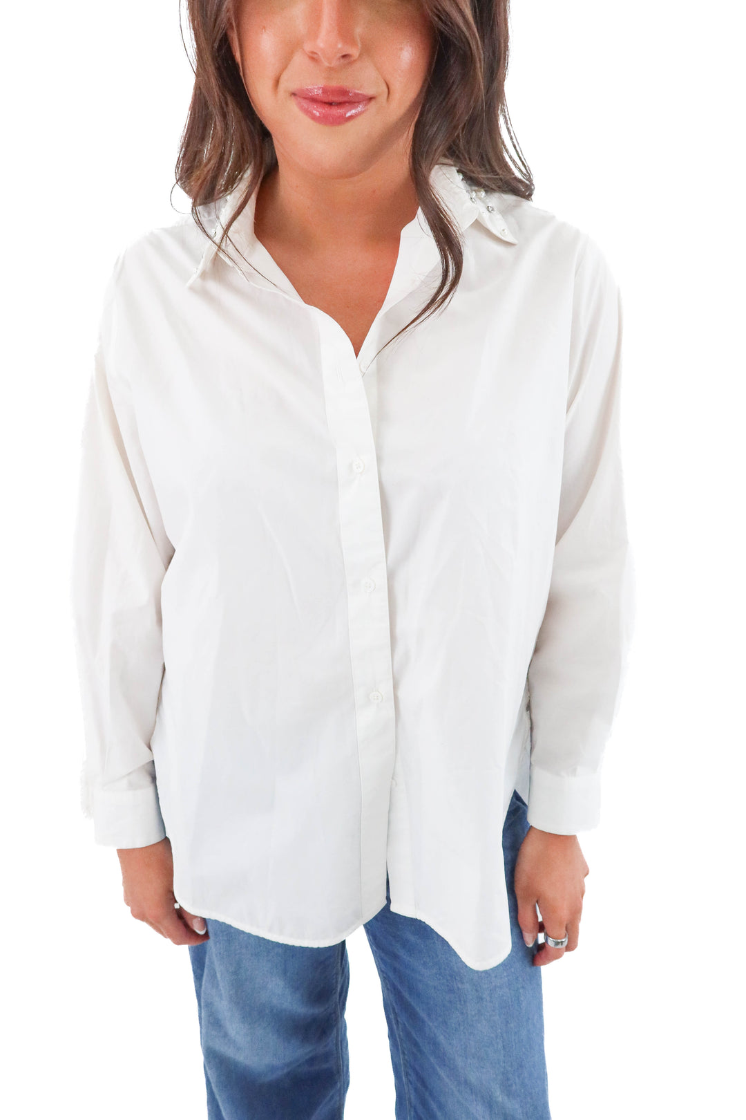 Sundays Bejeweled Button-Down (size m; retail $242)