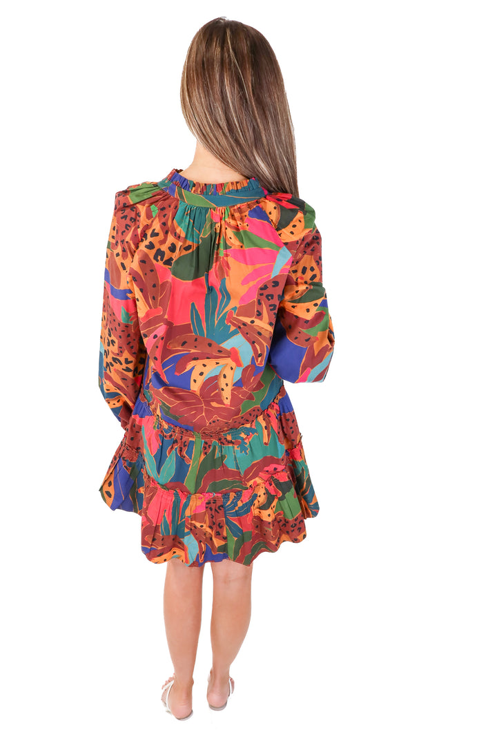 farm rio tiered button up dress (xs)