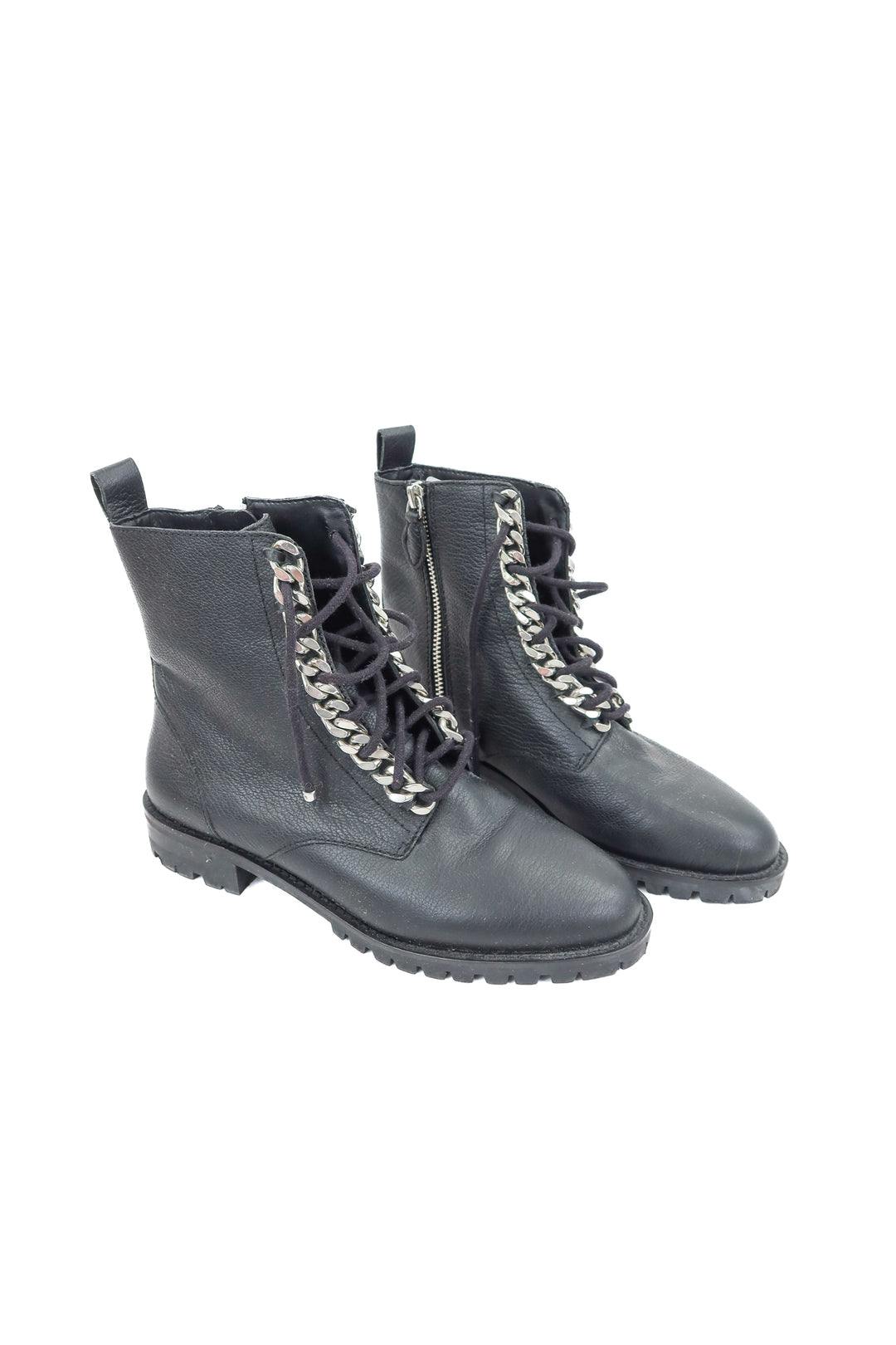 Rebecca Minkoff black combat boots (7.5; retail $215)