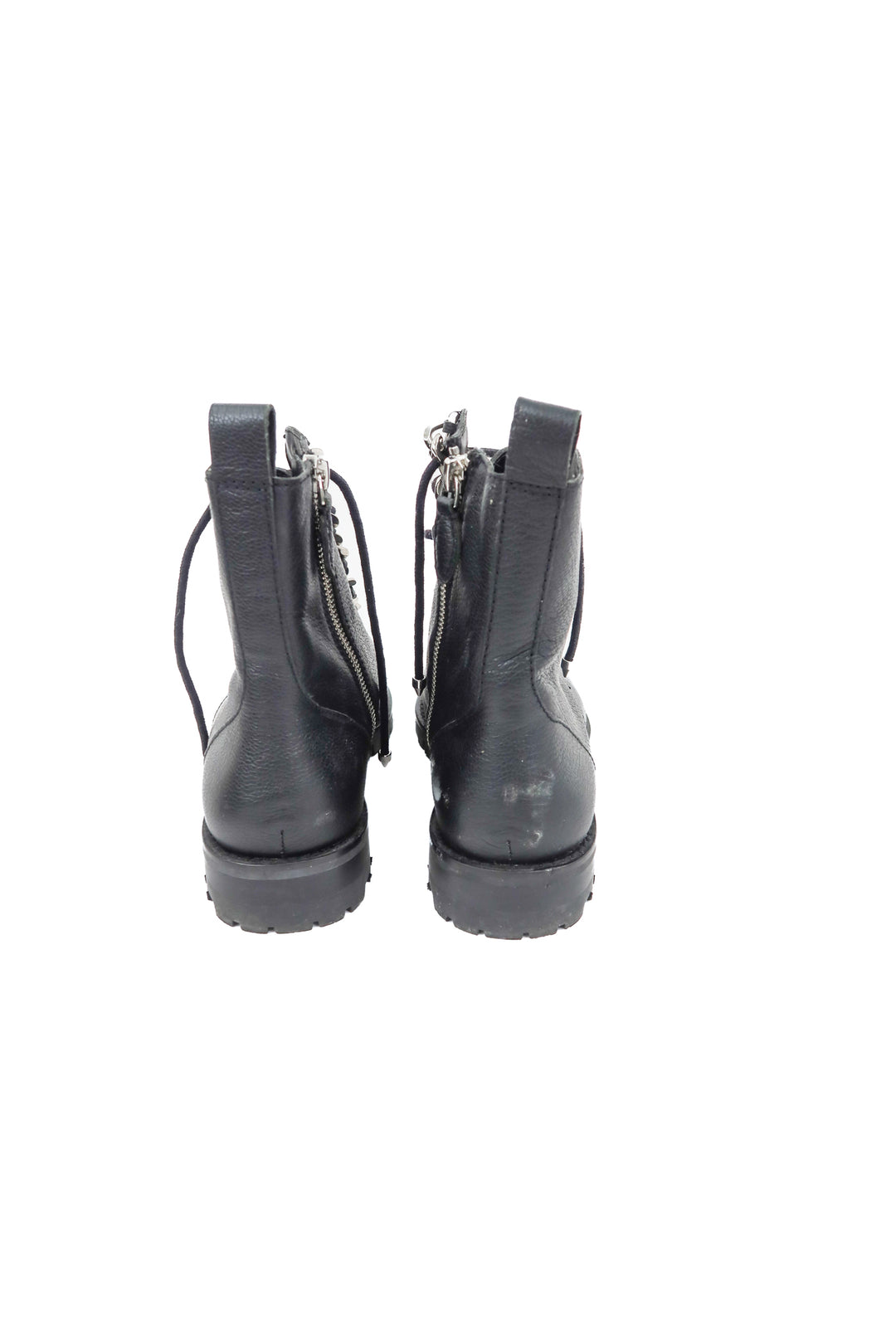 Rebecca Minkoff black combat boots (7.5; retail $215)