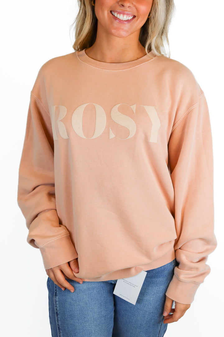 Alice & Wonder "Rosy" light pink crewneck (M)