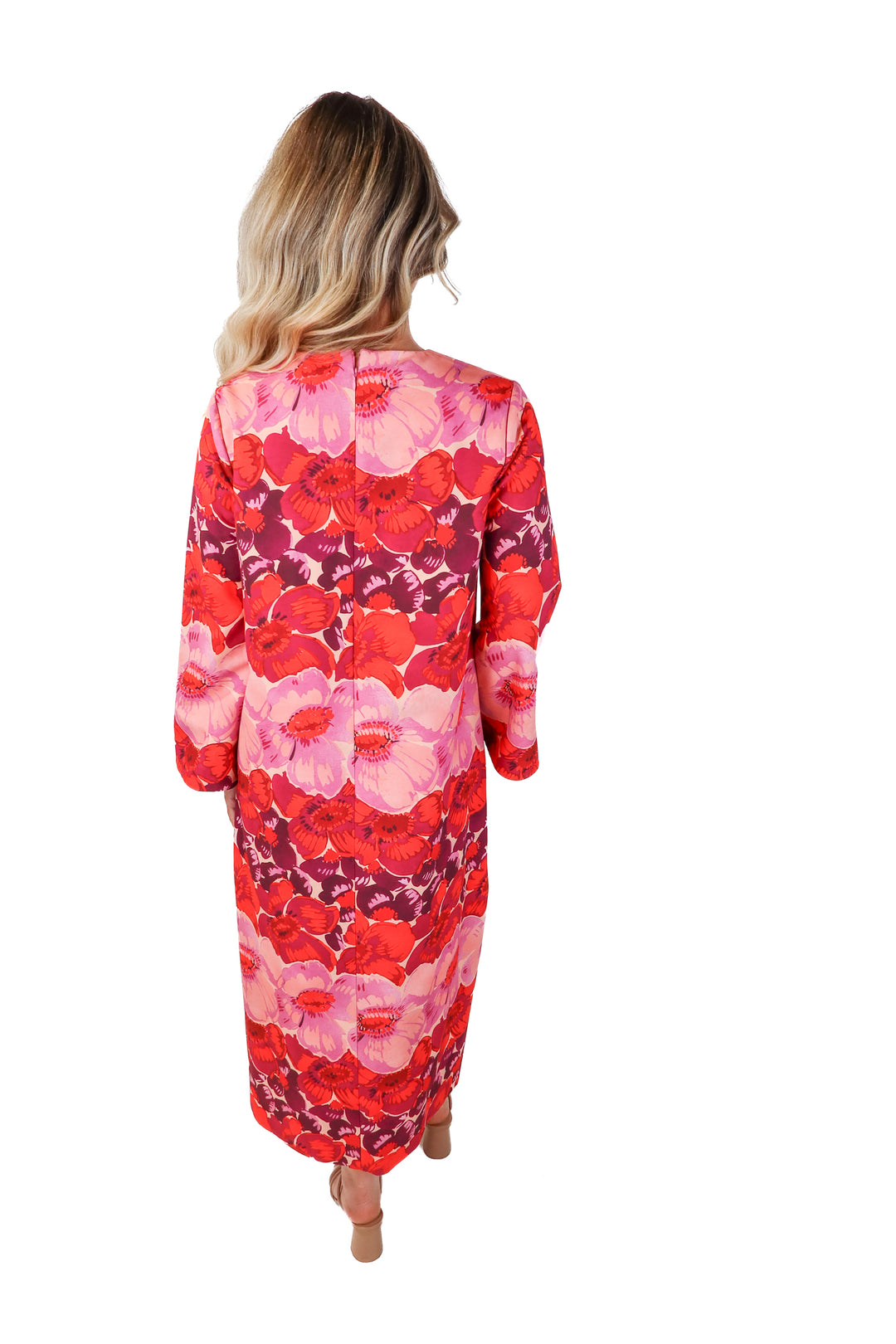 tuckernuck red/purple large floral dress (s)