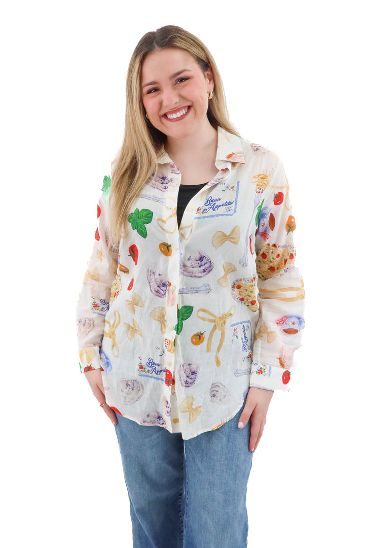 lisa says gah italy inspired top (l; retail $128)