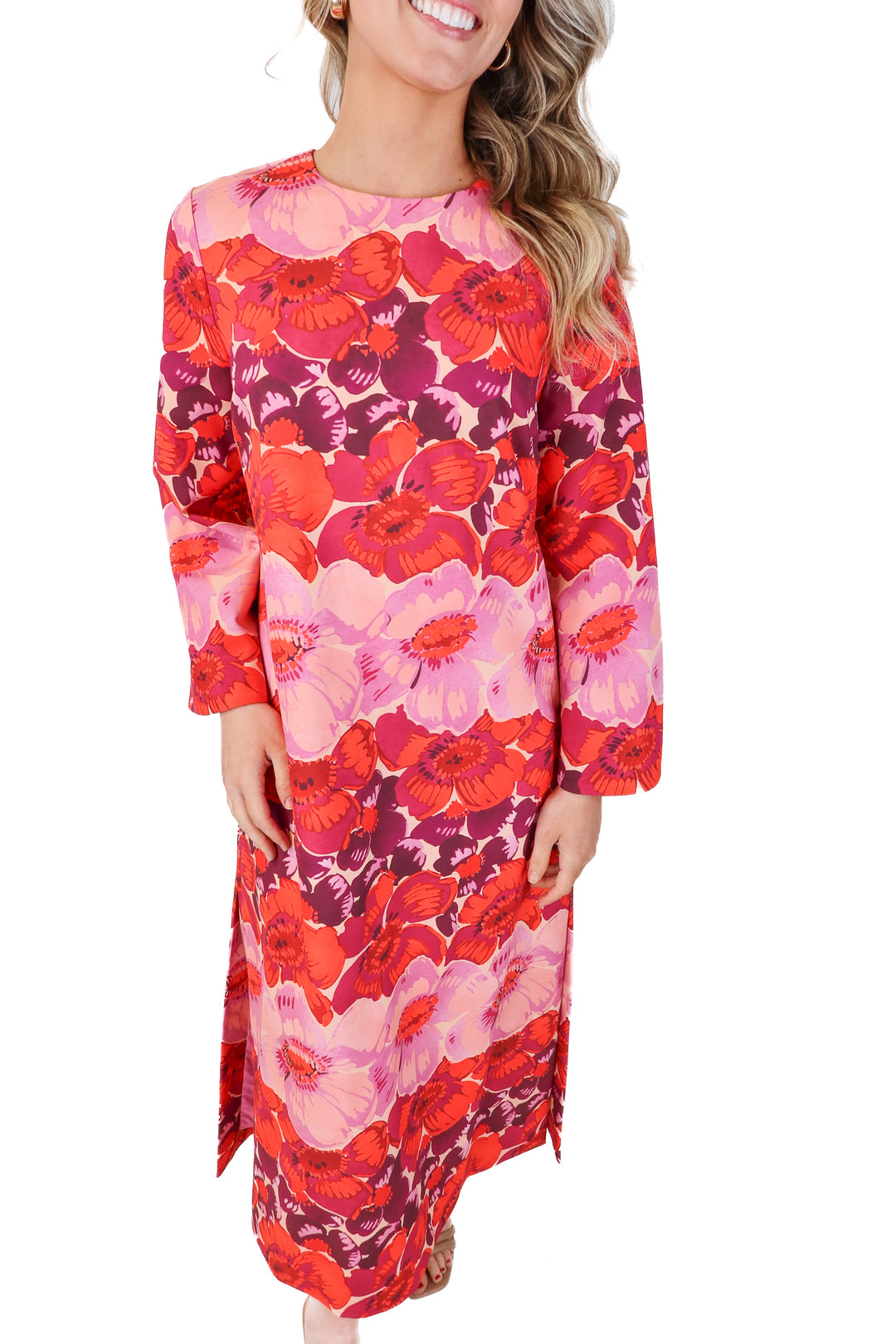 tuckernuck red/purple large floral dress (s)