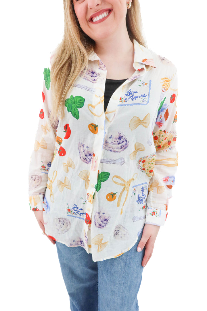 lisa says gah italy inspired top (l; retail $128)