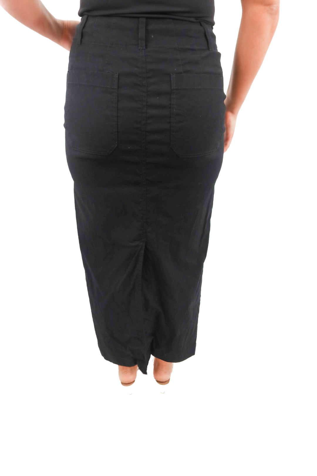 maeve black denim skirt (S)