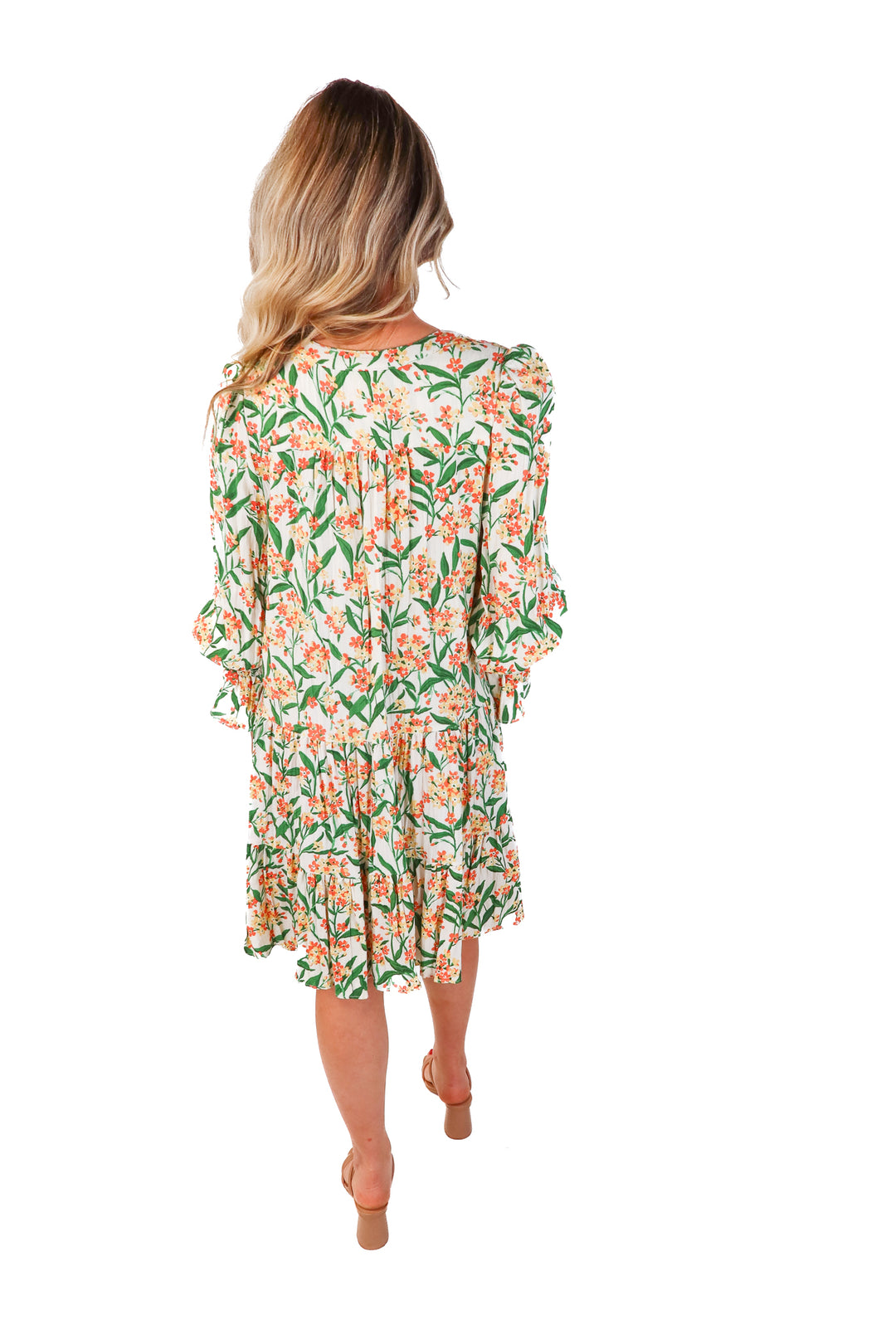 SOLD: pomander tiered floral dress (s; retail $148)