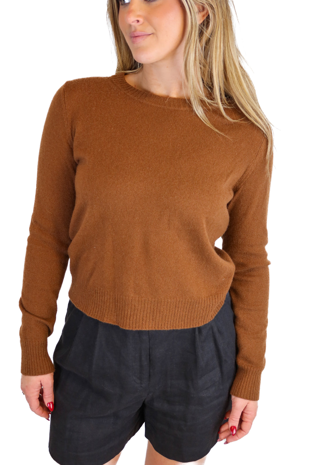 Reformation brown long sleeve sweater (S)