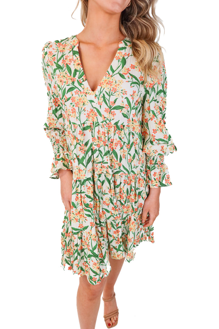 SOLD: pomander tiered floral dress (s; retail $148)