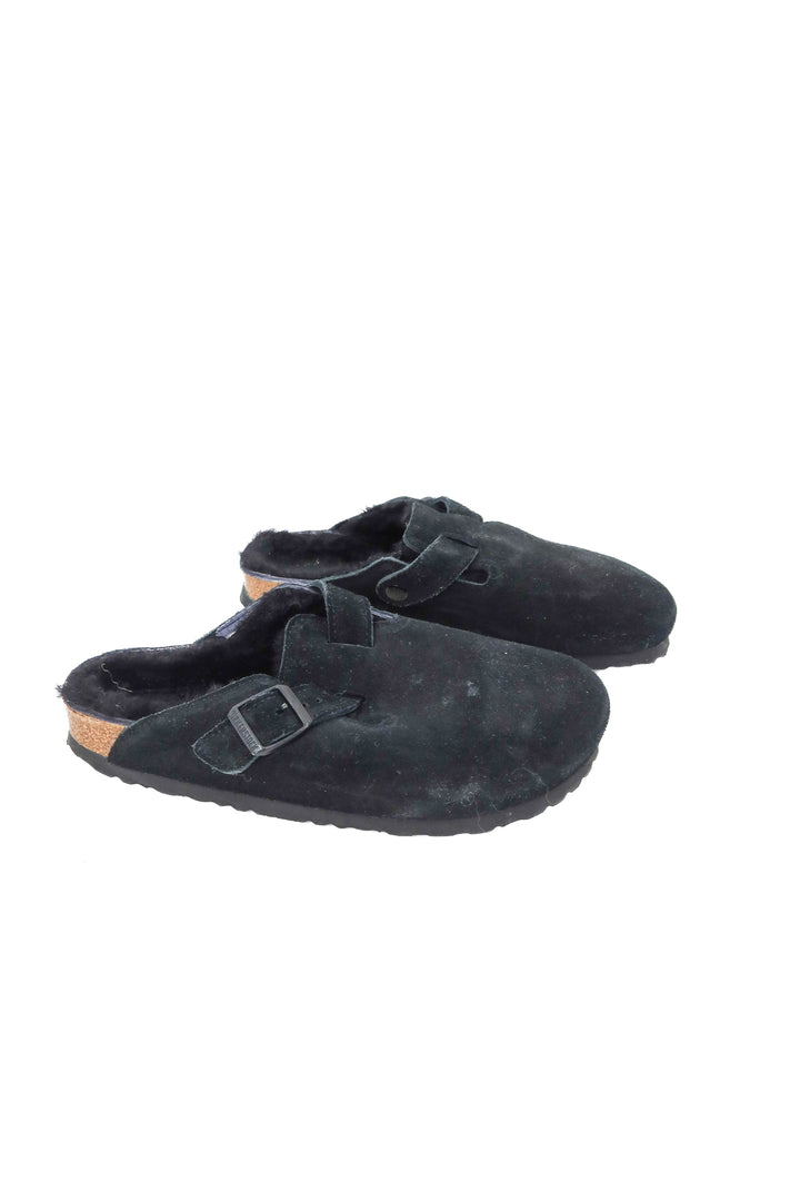 Black Birkenstocks with fur interior (39/ US 8-9)