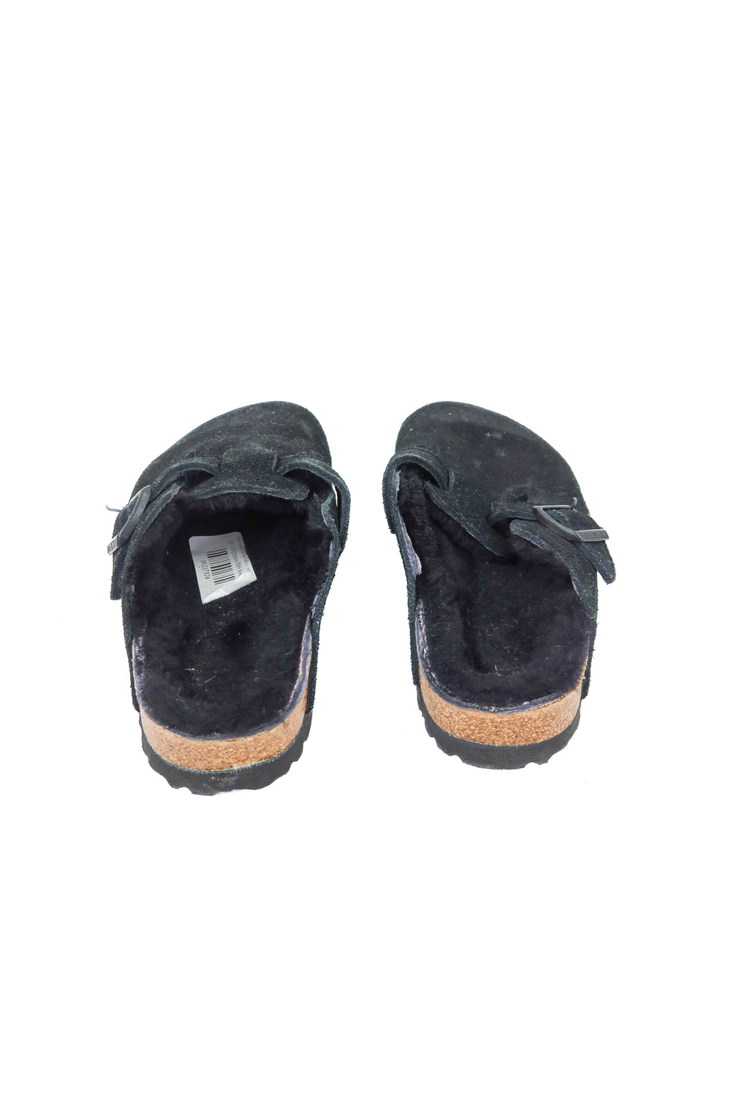 Black Birkenstocks with fur interior (39/ US 8-9)