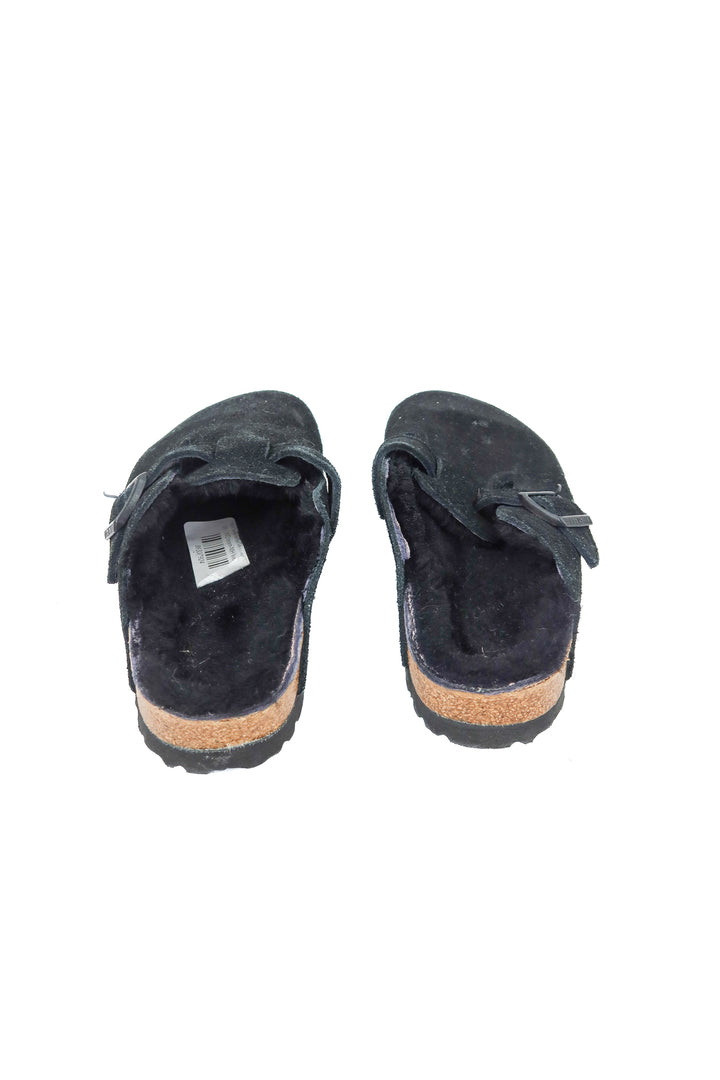 Black Birkenstocks with fur interior (39/ US 8-9)