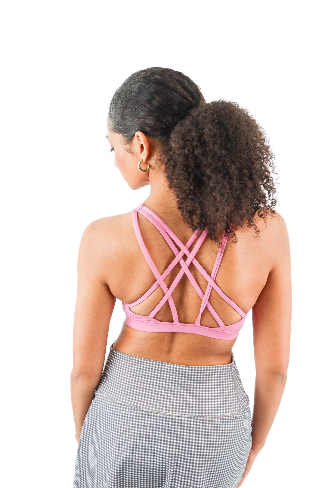 Lululemon pink strappy crossback sports bra (8)