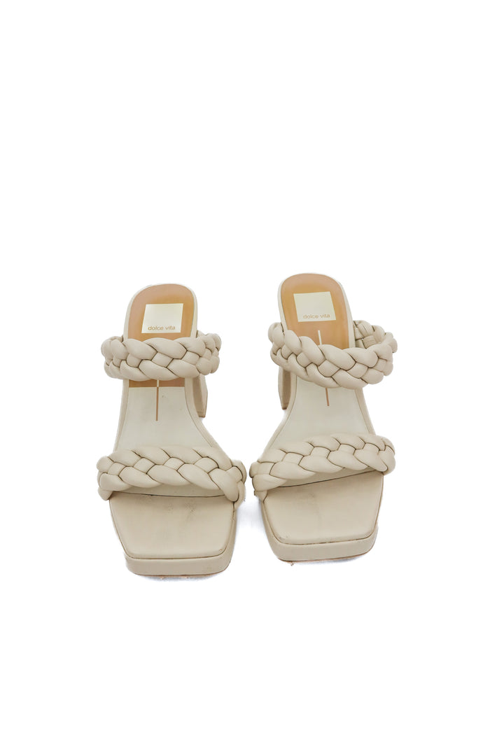 Dolce Vita cream braided sandals (7; retail $125)
