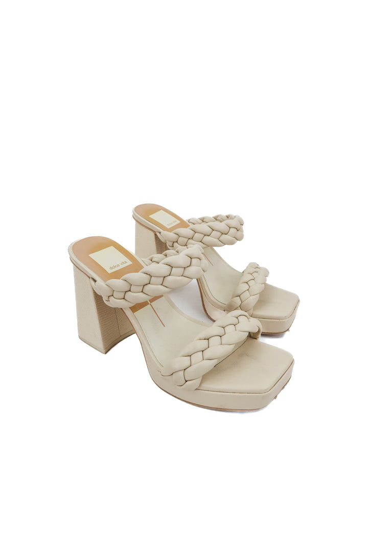Dolce Vita cream braided sandals (7; retail $125)