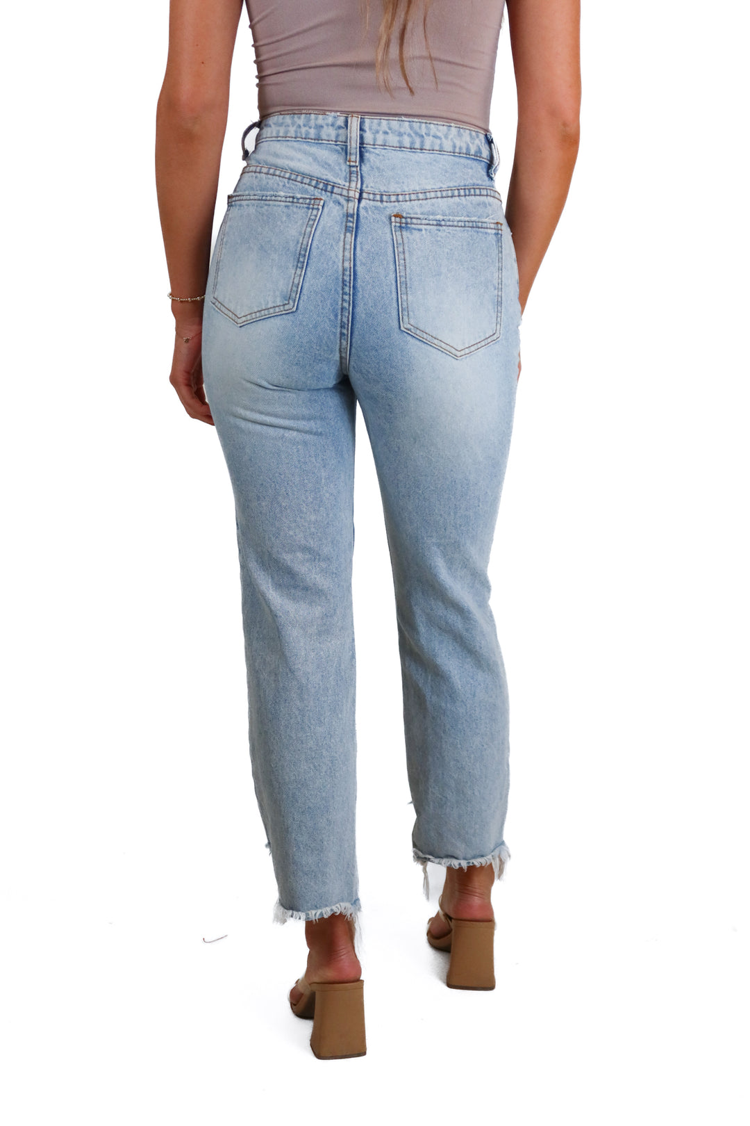 Signature 8 Light Wash Distressed Jeans (S)