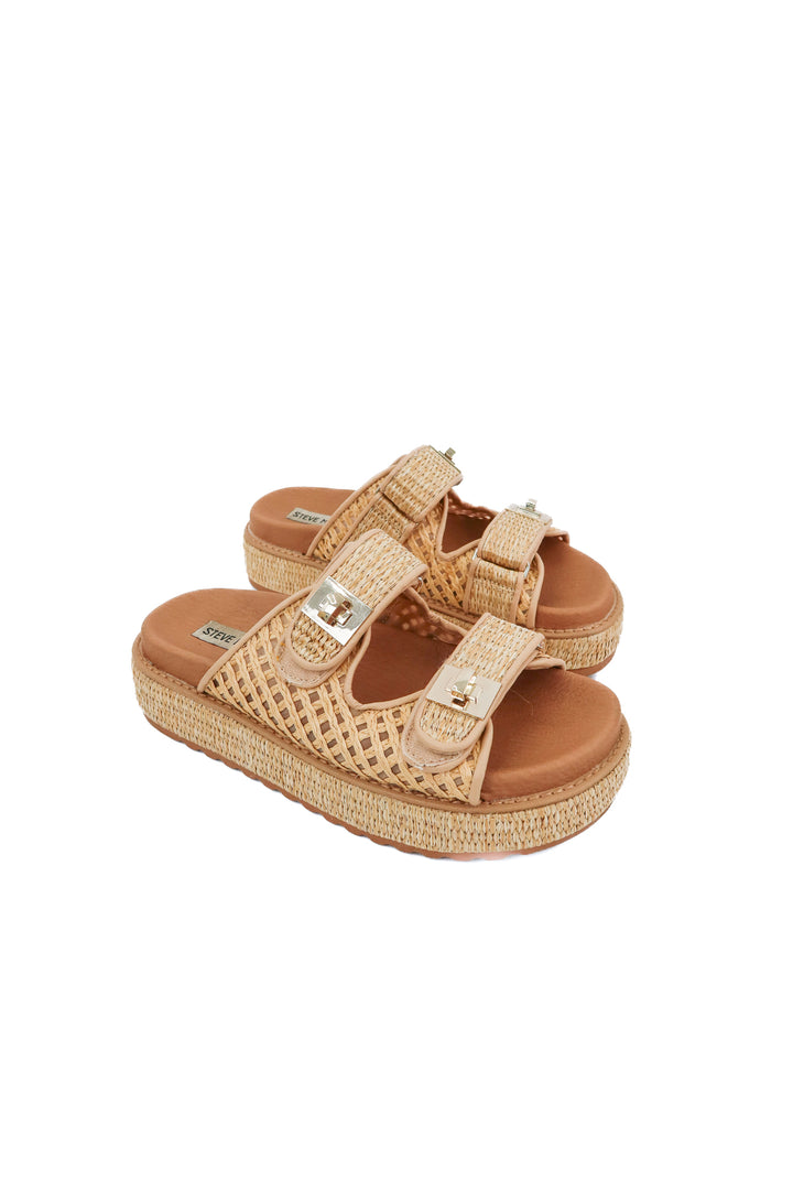 Steve Madden raffia sandals (7; retail $99)