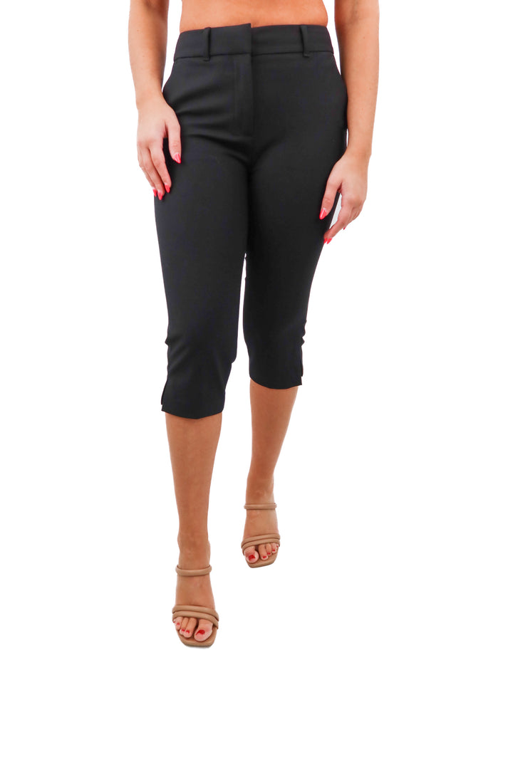 whbm black elle slim capri pants (0; retail $89)