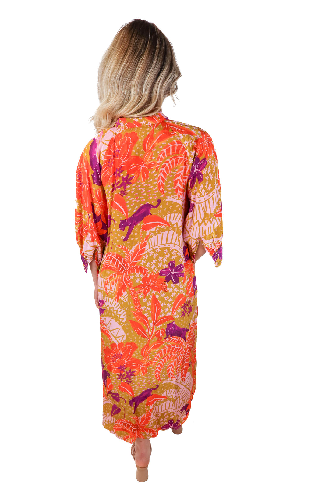 farm rio button up maxi dress (XXS)