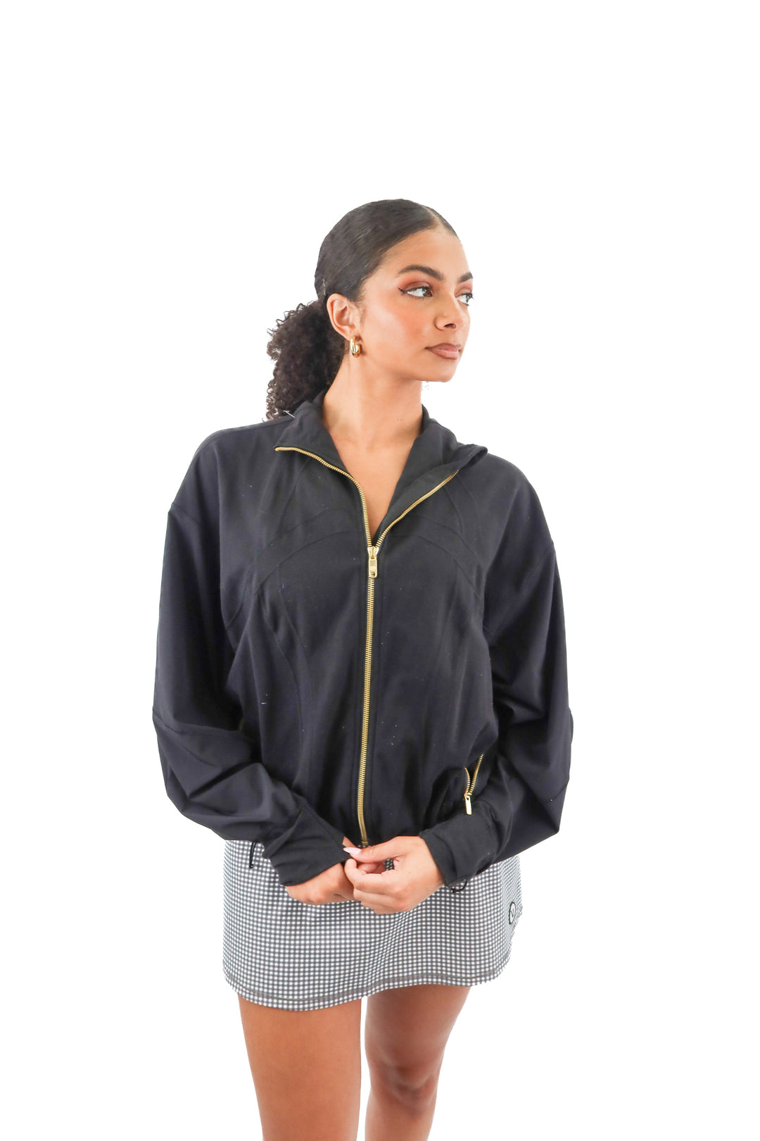 Lululemon black lightweight full zip jacket (6)