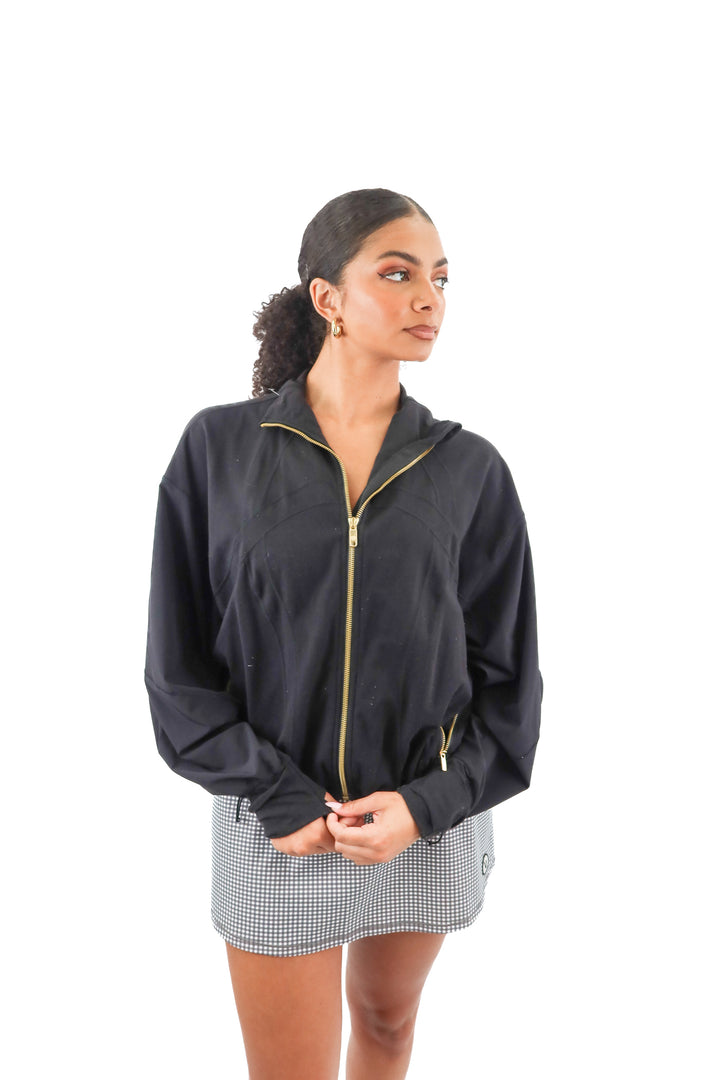 Lululemon black lightweight full zip jacket (6)