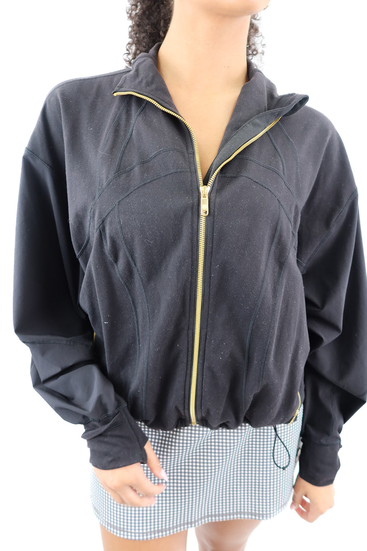 Lululemon black lightweight full zip jacket (6)