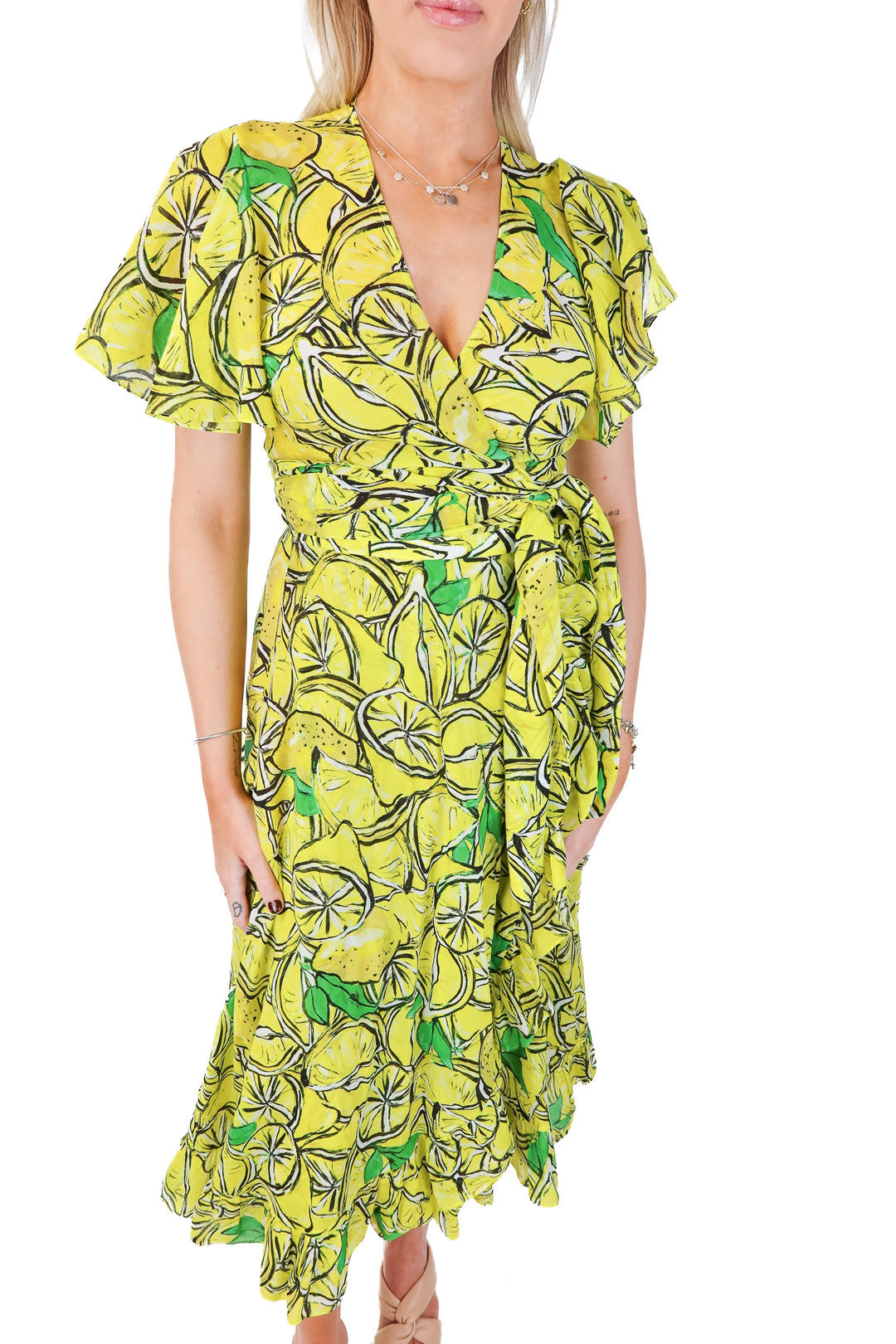diane von furstenberg lemon set (xs; retail $495)