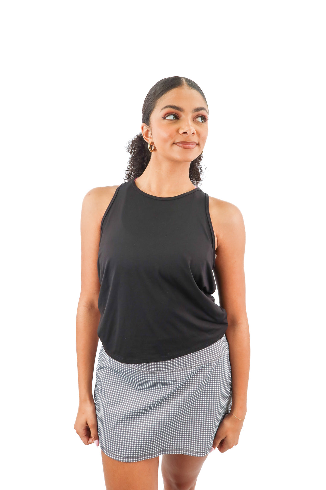spanx black butter keyhole tank (M)