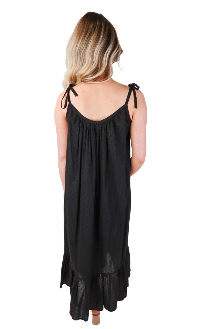india collection black maxi dress (xs/s)