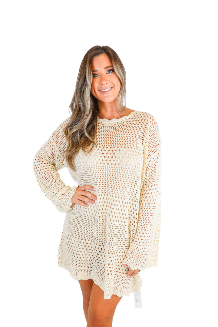 Cupshe Crochet Cover-Up Dress NWT (L)