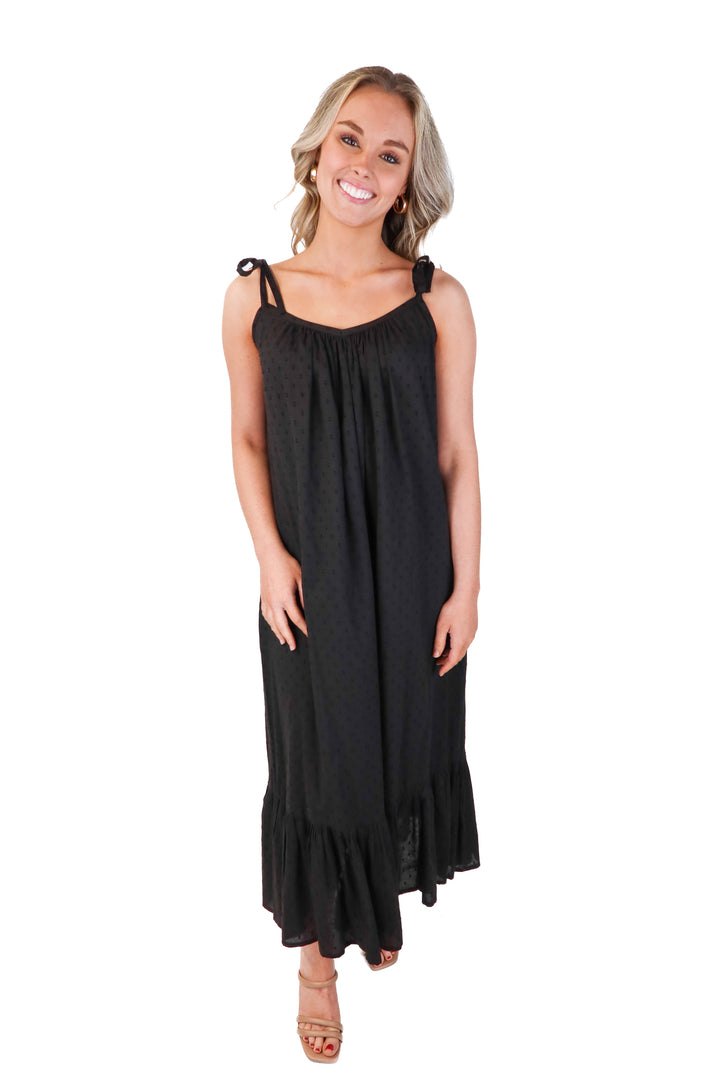 india collection black maxi dress (xs/s)