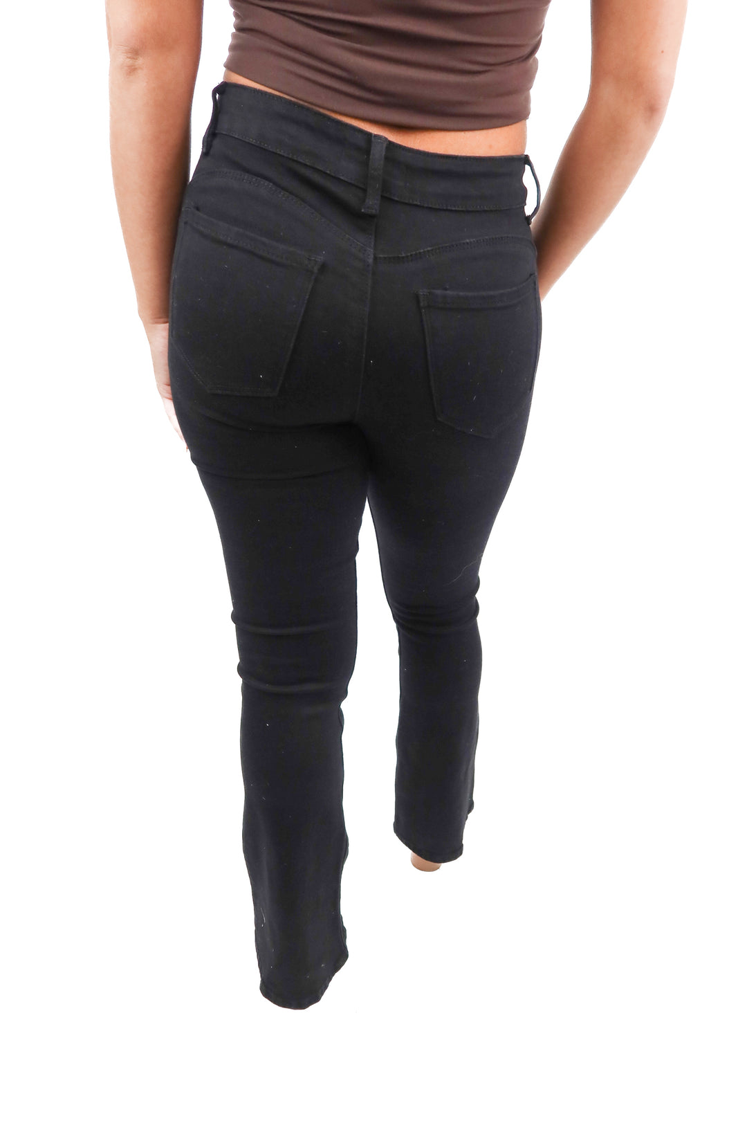 extasy black flare jeans (s)