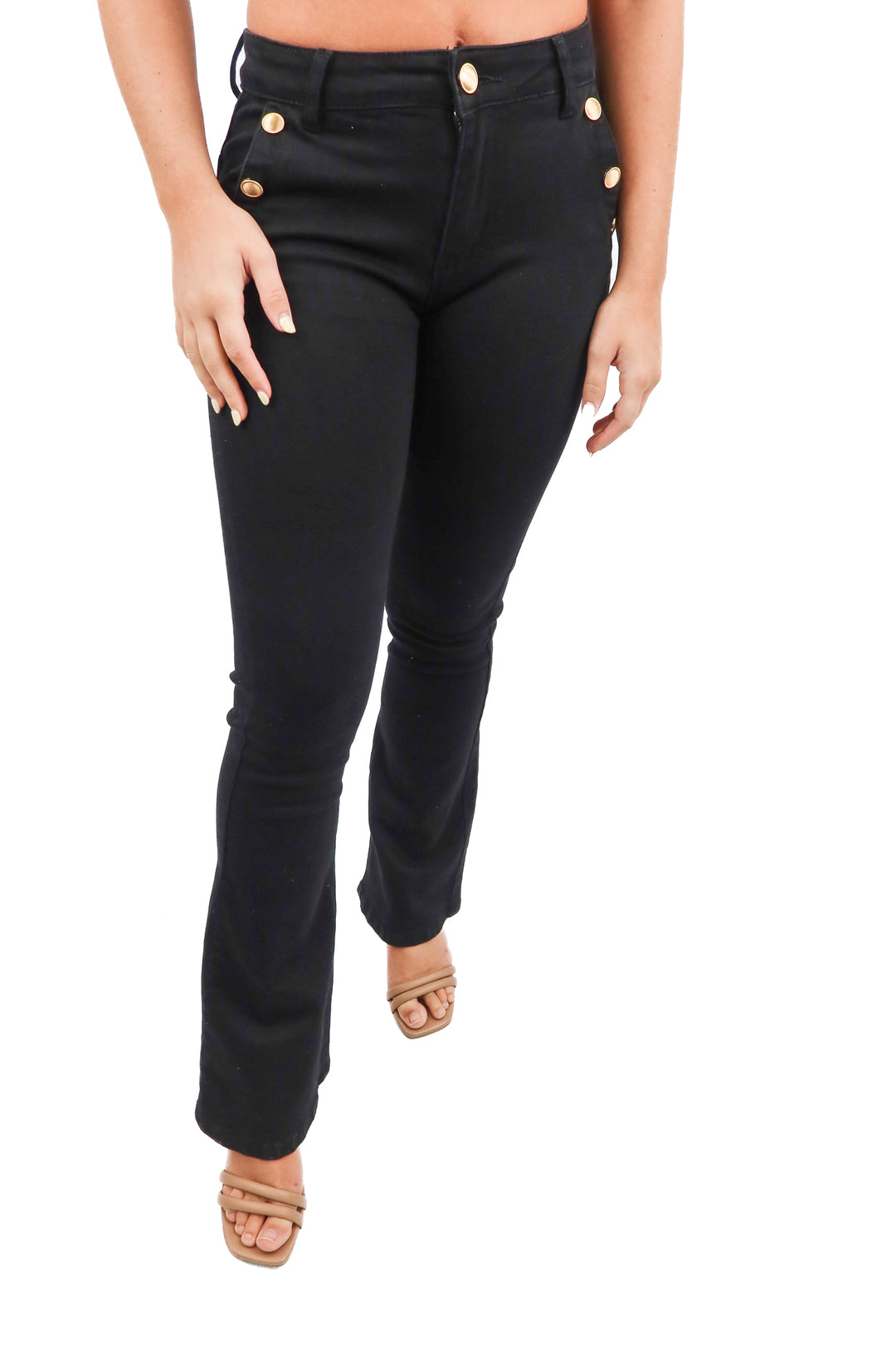 extasy black flare jeans (s)