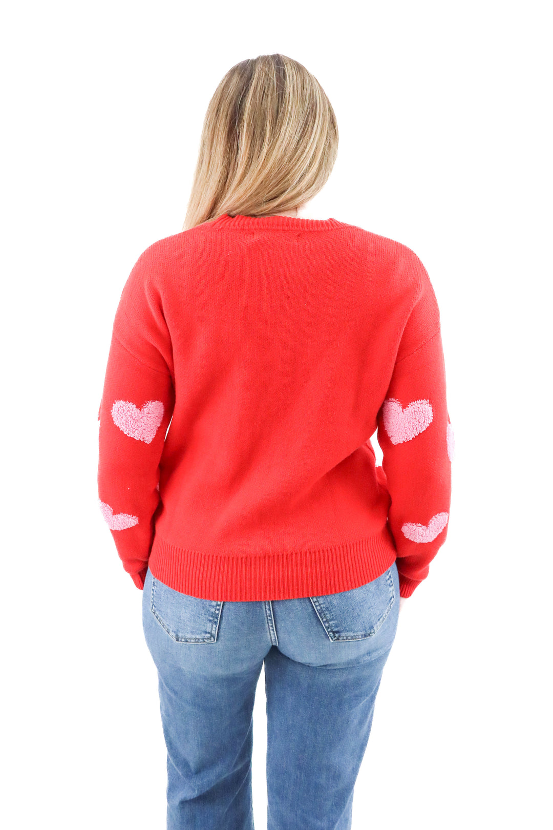 33 degrees red heart cardigan (m; retail $140)