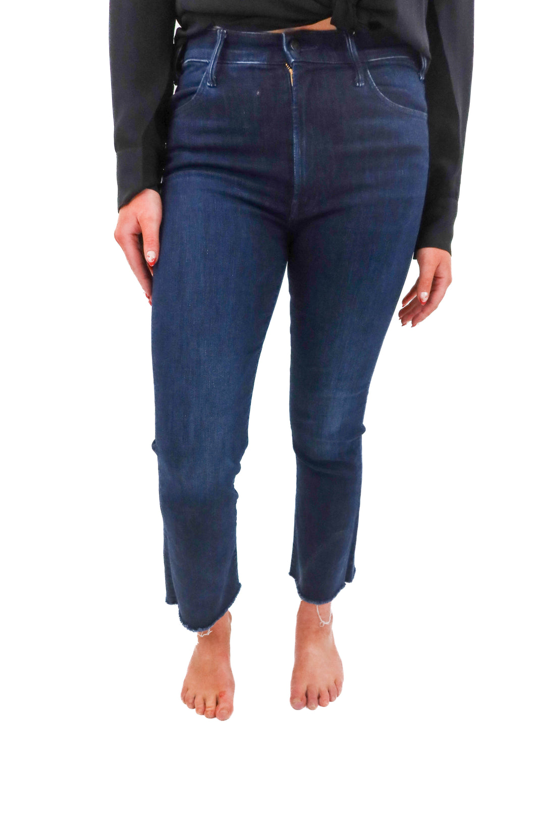 Mother "The Hustler" jean in dark blue (27; retail $278)