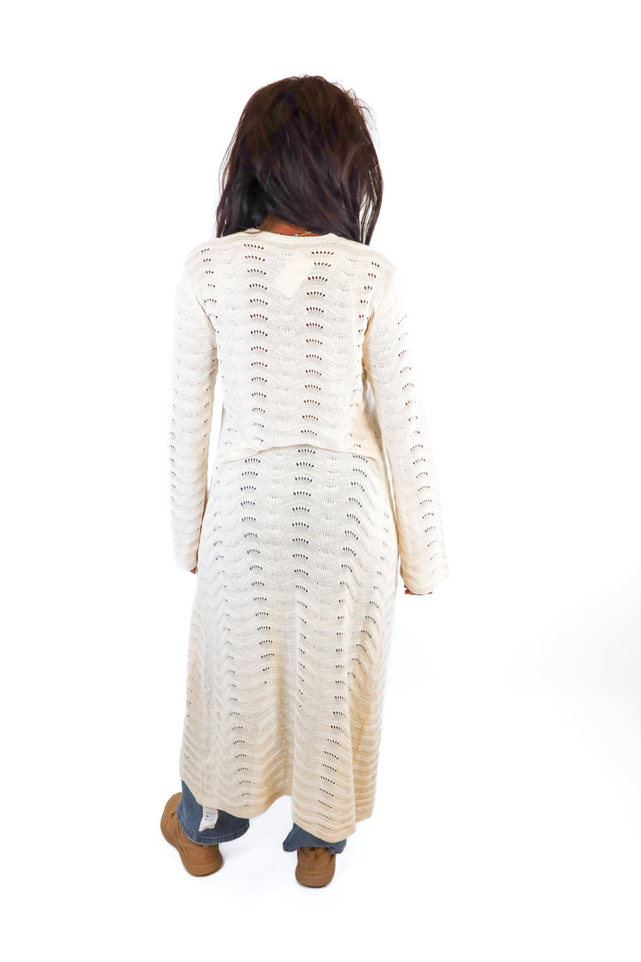 Cupshe Cream Knit Duster Swim Coverup NWT (M)