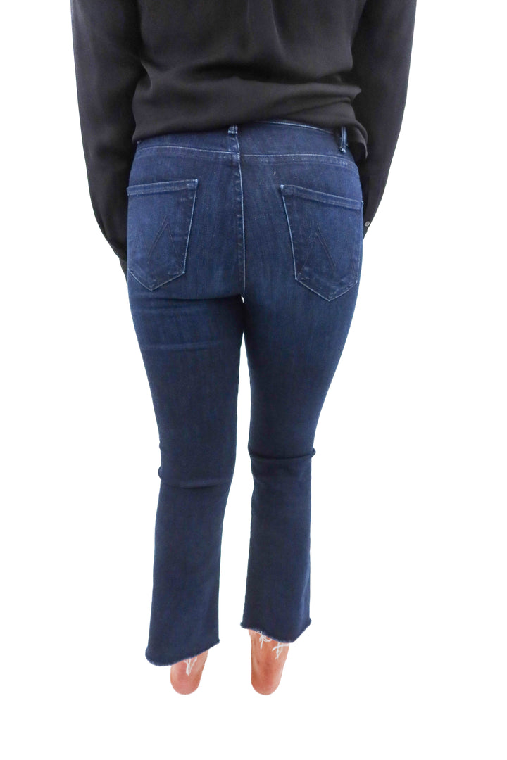 Mother "The Hustler" jean in dark blue (27; retail $278)