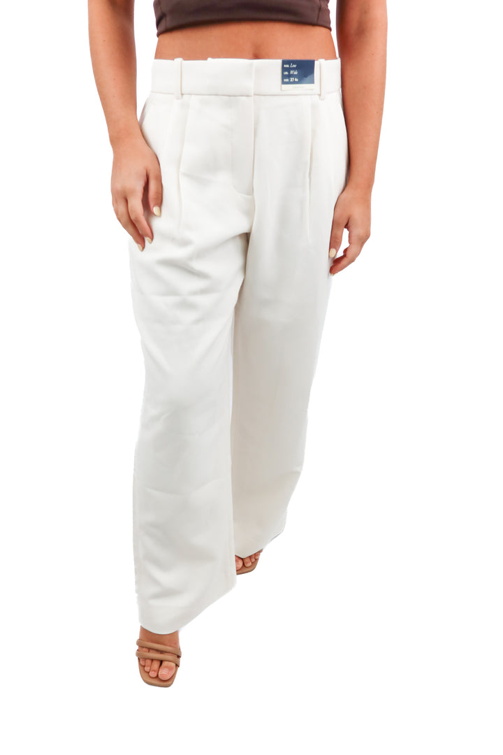 Abercrombie & Fitch cream wideleg trouser pants NWT (27; retail $90)