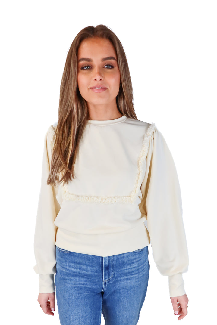 Scotch & Soda Cream Sweatshirt (S*; retail $138)