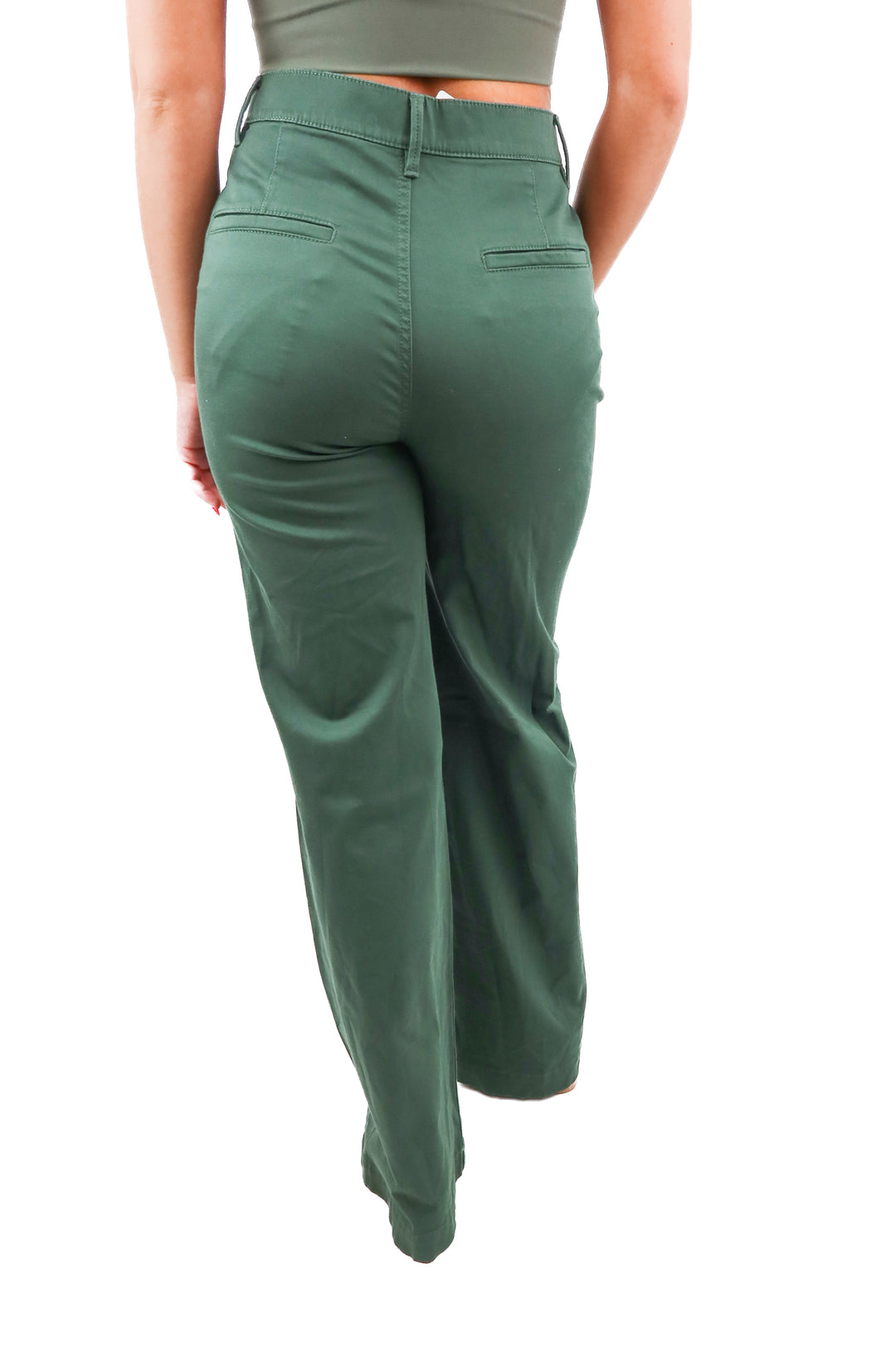 ann taylor weekend green wide leg pants (0; retail $159)