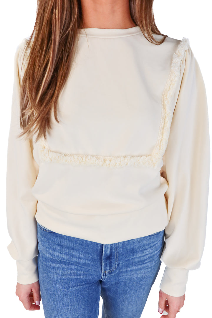 Scotch & Soda Cream Sweatshirt (S*; retail $138)