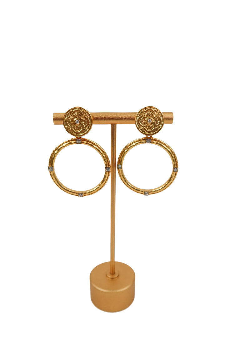 Julie Vos gold circle earrings (retail $75)