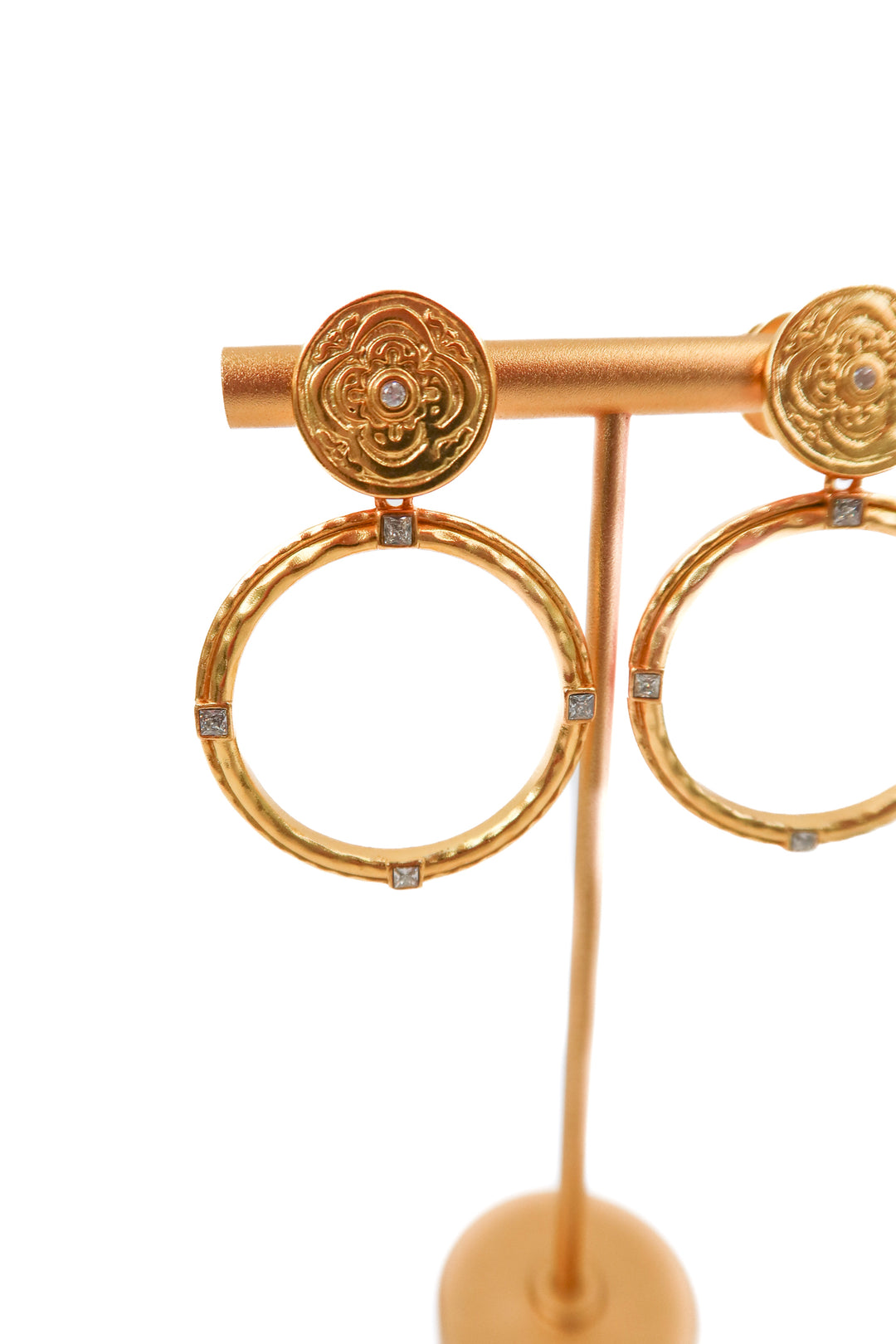 Julie Vos gold circle earrings (retail $75)