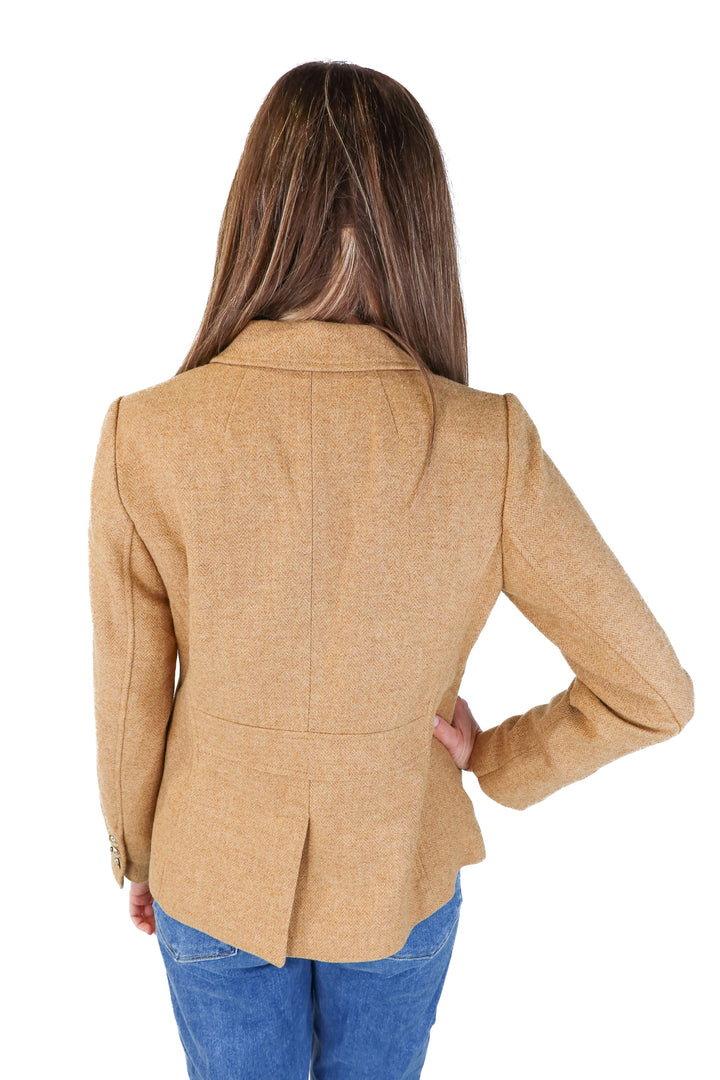 talbots brown chevron blazer (4P)