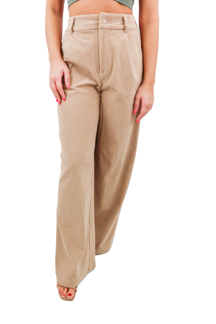 varley tan floris wide leg 32" pants NWT (XS; retail $168)